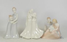 Royal Worcester child figures to include Sisterly Love, Friendship and New Born, boxed (3)