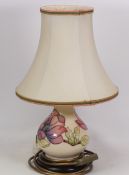 Moorcroft, Magnolia on Cream Ground Table Lamp with Moorcroft Shade. Height incl. shade: approx.