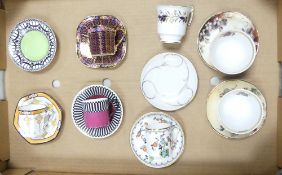 Six Matching Coffee Cans and Saucers together with two spare saucers including examples by Vista
