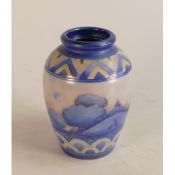 William Moorcroft small vase decorated in the Dawn Landscape design with lustred glaze, h.11.25cm.