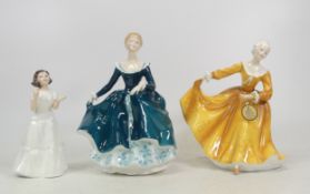 Royal Doulton, Three Lady Figures Janine HN2461, Kirsty HN2381 and Welcome HN3764 (3)