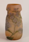 Emile Galle (1846-1904) Apple Blossom Cameo glass vase. Mourning star signature noted to lower