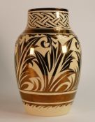 Gordon M. Forsyth, silver Lustre Baluster vase. Decorated with characteristic medieval type knot and