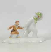 Royal Doulton, Snowman Tableau Figure The Nowman and James The Adventure Begins. Limited edition.