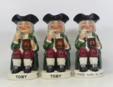 Royal Doulton, A Set of Three Large Toby Jugs One Toby Leads to ANother and Two Toby Ale (3)