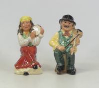 Royal Doulton, Pair of Toby Jugs Romany Male D7139 and Romany Female D7149 (2)