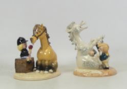 Royal Doulton, Two Norman Thelwell Bodybrush NT7 and Ice Cream Treat NT9. Both boxed with certs.