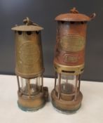 Two vintage miners lamps, one Eccles type 6 and one E Thomas and Williams example (2).