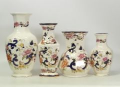 Masons, Four Mandalay pattern vases. Height: 31cm (4)
