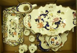 Masons, A Collection of Mandalay pattern items including footed comport, shaped dish, jugs, vases (1
