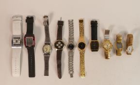 A collection of Gentleman's wristwatches including Seiko, Henleys, Next, Cobolt, Earth etc (10)