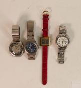 A collection of Seiko vintage automatic watches, including Belmatic,Titanium,Chronograph and
