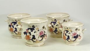 Masons, Four Mandalay pattern planters. Height: 15cm (4)