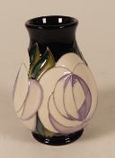 Moorcroft White Rose Vase 7/3. H7.5cm. Designer Emma Bossons FRSA