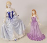 Royal Doulton Lady figurines to include Susan HN4532, Amethyst HN4971, tallest:23cm (2)