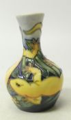 Moorcroft, Yellow Salamander design vase. Height: 10.5cm