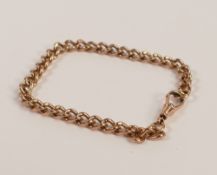 9ct rose gold albert bracelet, 16.4g.