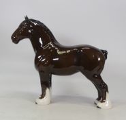 Beswick brown gloss Shire horse, height 27cm