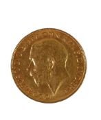 Gold full sovereign dated 1911.