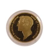 2015 Duke of Wellington Waterloo 14ct Gold Medallion in plastic case, a modern interpretation of the