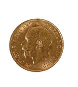 Gold half Sovereign dated 1914.