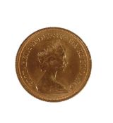 Gold full sovereign dated 1979.