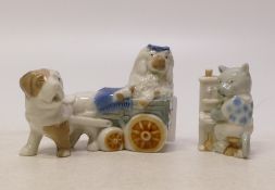 Wade 1950's Whimsies Bernie & Pooh, together with Kitten on the Keys. (2)