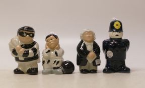 A set of Wade figurines to include Judge, Policeman, Thief & Prisoner, Height of Tallest 9.5cm. (4)