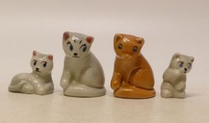 Wade happy family series, Cat Family. Larger Cat in grey & brown. (4)