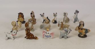 A collection of wade Walt Disney whimsies to include Scamp, Meg, Si & am, Boris, Lady, Toughy, Madam