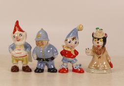 Wade 1950's Noddy Set to include Noddy, Big Ears, Mr Plod & Miss Fluffy Cat. (4)