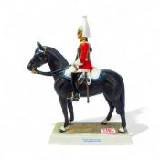 Goebel Trooper of the Life Guards in Mounted Review Order, height 32cm.