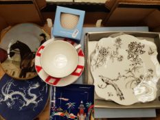 Mixed collection of items to include a boxed Wedgwood tablecloth, Wedgwood Ralph Lauren plate,