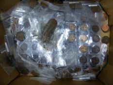 A collection of bronze/copper coins, various dates from Victoria - Elizabeth II (1 tray)..