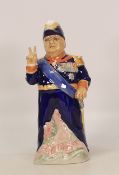 Kevin Francis limited edition Toby jug Naval Churchill: Blue colour way, with box and certificate.