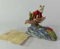 Boxed Royal Doulton Limited Edition (234/2500) 'Rupert Rides Home', with COA, 15cm in height.