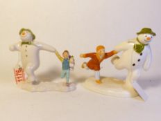 Coalport figural group, The Snowman 'The Adventure Begins', together with John Beswick The