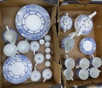 Habitat Blueprint pattern tea, breakfast and dinnerware, unused new old stock, 40 pieces in total (2