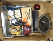 A mixed collection of costume jewellery to include cuff clinks, tie pins, brooch's, earrings,