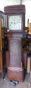 Oak longcased clock with painted dial marked William Jackson of Frodsham 198cm H