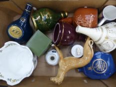 A collection of mixed ceramics to include Aynsley Cottage Garden planter, bud vase, Spode Scotch