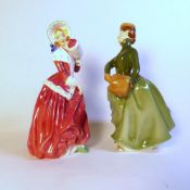 Two Royal Doulton seconds lady figures, Grace HN2318 and Christmas Morn HN1992 (2).