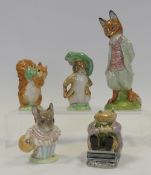 Royal Albert BP6b Beatrix Potter Characters to include:- Large foxy Whiskered Gentleman, Squirrel