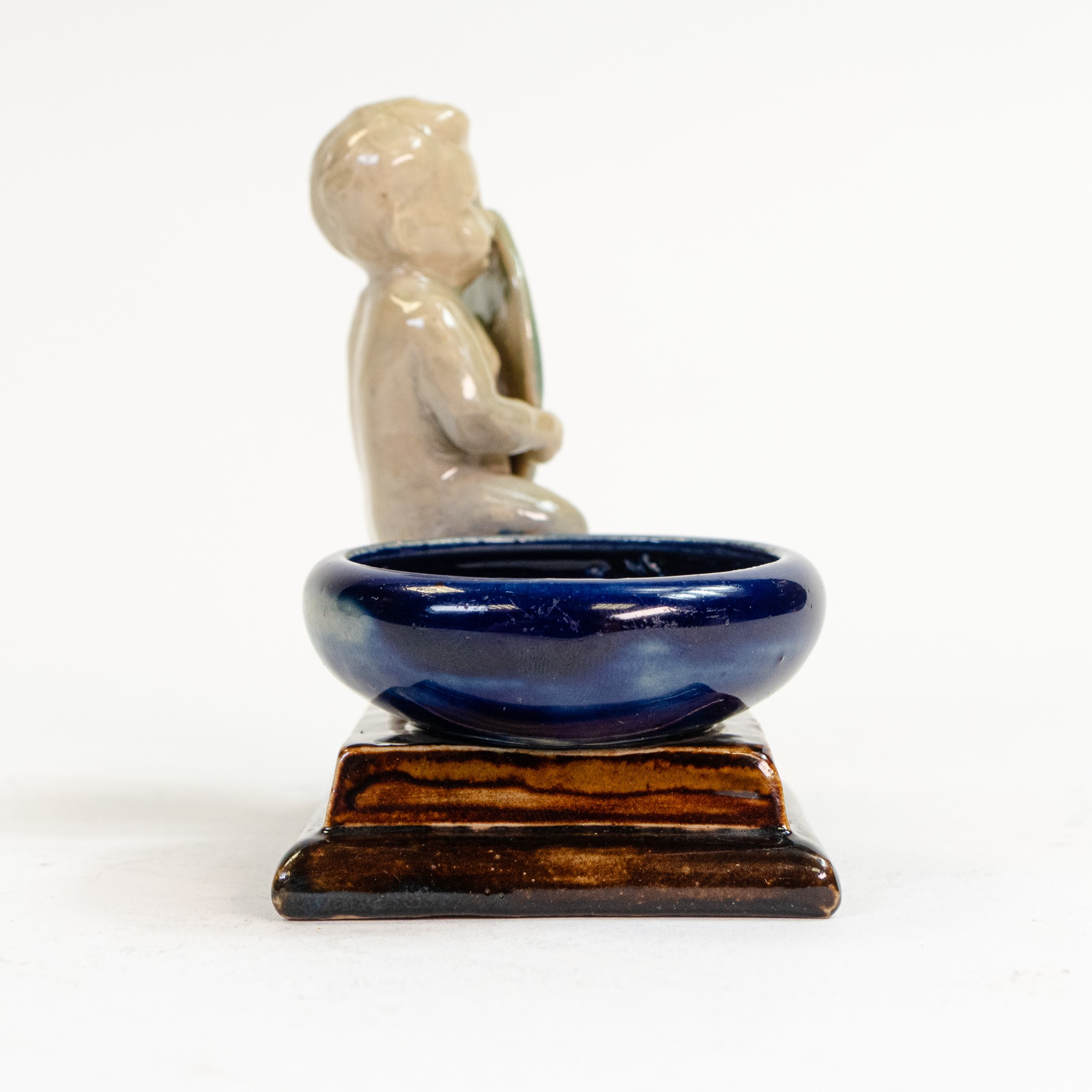 An exceptional and rare Doulton Stoneware figural salt by George Tinworth, a memory piece, - Image 3 of 6