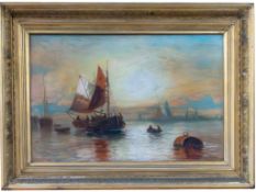 Van Hier (1834 -1905) Dutch Artist 19th century Oil painting on canvas - minor surface damage noted.