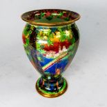 Wedgwood Fairyland Lustre vase decorated in the Rainbow Bifrost design designed by Daisy Makeig-