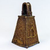 Benin Bronze Alter Ero bell, h.15cm.