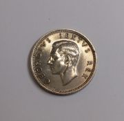 1948 South African 5 Shilling 800 grade silver, 28.35g.