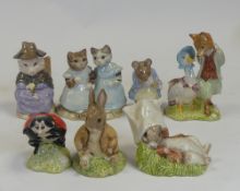 Beatrix Potter Royal Albert Character Figures to include:- Benjamin Bunny Sat on a Bank, Mother