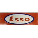 Enamel 'Esso' advertising sign. (H: 10cm x L: 30.5cm)
